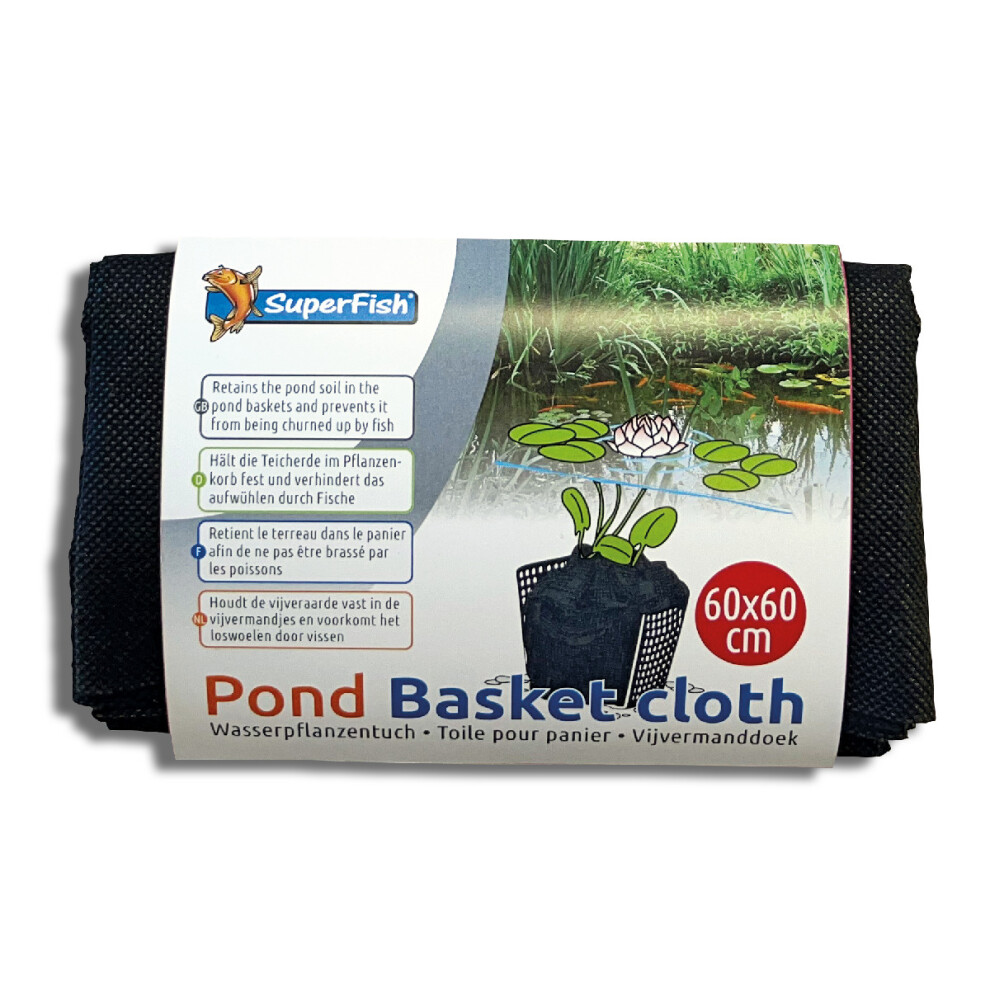 Superfish Pond Planting Basket Cloth 60cm x 60cm Aquatic Plant Liner Soil Bag Fabric Square Liners for Marginal Plants Flexible Strong Inlay