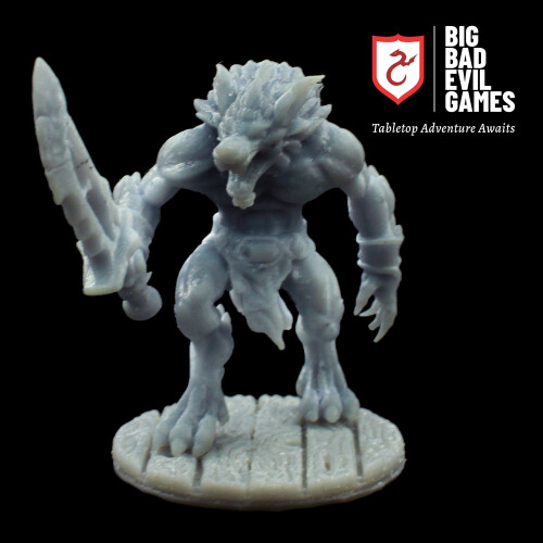 Werewolf Lycanthrope Miniature |tabletop scale, perfect for D&D 1