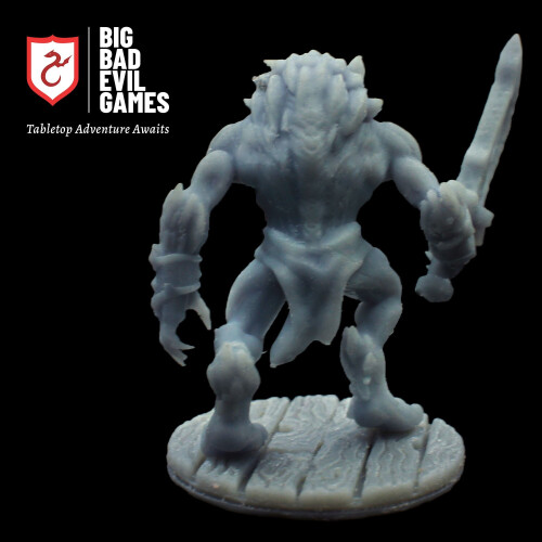 Werewolf Lycanthrope Miniature |tabletop scale, perfect for D&D 2