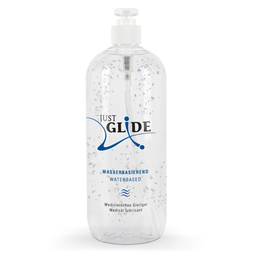 Just Glide Water Based Lubricant | 1000 Ml | Odourless Colourless Sex Lube