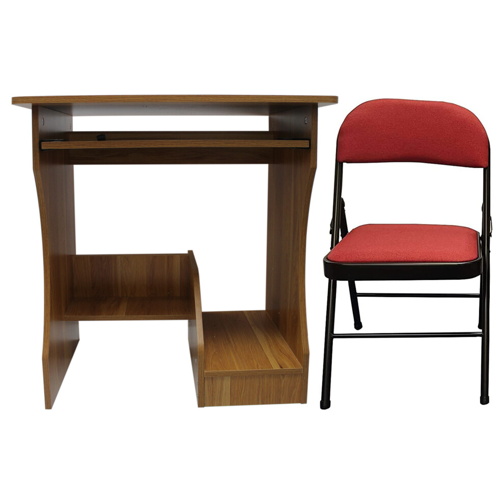 (Red chair & desk) Meta Chair set, Desk, Sliding Tray Table For Study-image-OPC-PBDSK2T-NEW