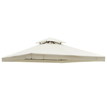 Cream White Garden Outdoor Two- Tier Roof Design Gazebo 3x3 m