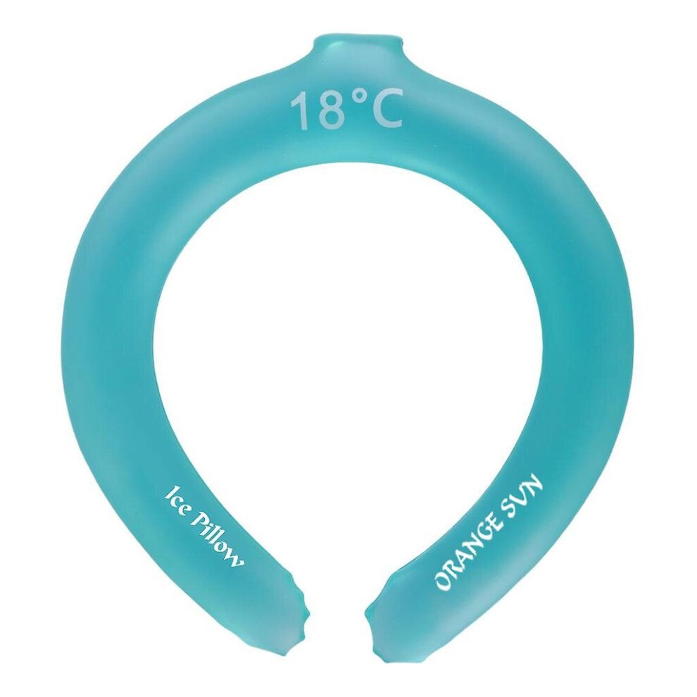 Blue/Green ( Green) Cooling Neck Wrap Wearable Ice Pack Reusable Neck Cooler For Cycling Running