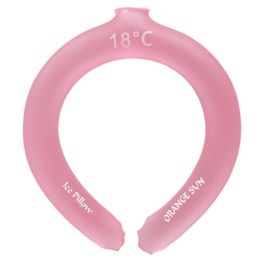 Pink (Pink) Cooling Neck Wrap Wearable Ice Pack Reusable Neck Cooler For Cycling Running