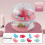 (  Pink) Mini Claw Machine Grabber with 8 Tiny Dinosaur Prizes 1