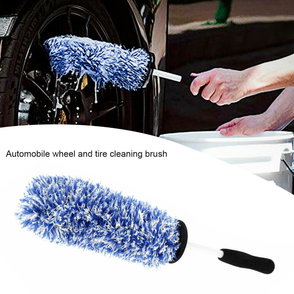 Mdsrjone Car Wheel Cleaning Soft Brush Tool Tire Washing Clean Alloy Bristle Cleaner