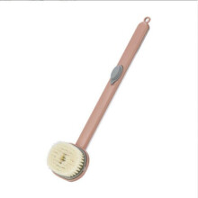 ( Pink) Long Handle Liquid Bath Brush Back Bath Shower Sponge Exfoliating