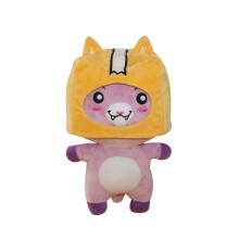 (FOXY 25CM/9.8in) Lankybox BOXY / FOXY / ROCKY Plush Soft Stuffed Toy Kid Plushie Doll Game Figure