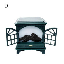 ( Green) Doll House Miniature Model Scene Accessories 4 Color LED Fireplace