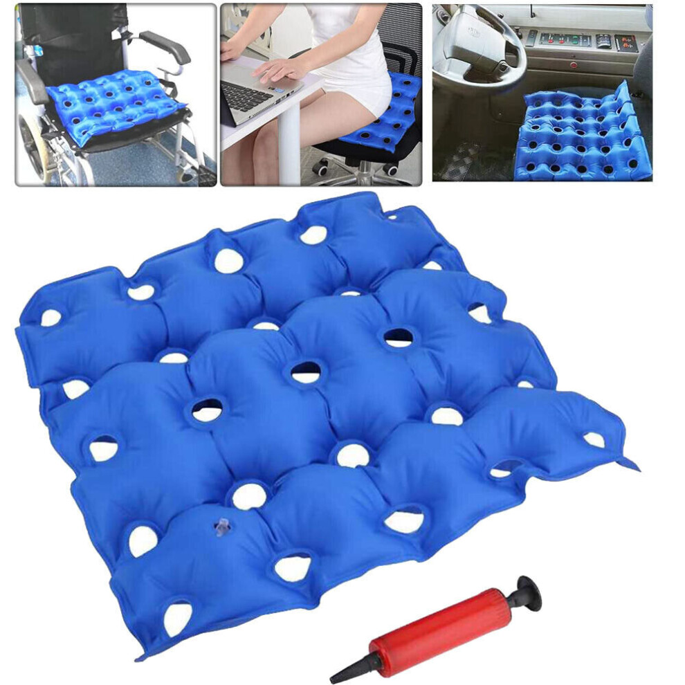 Air Inflatable Seat Cushion Portable Anti Bedsore Wheelchair Pad Mat