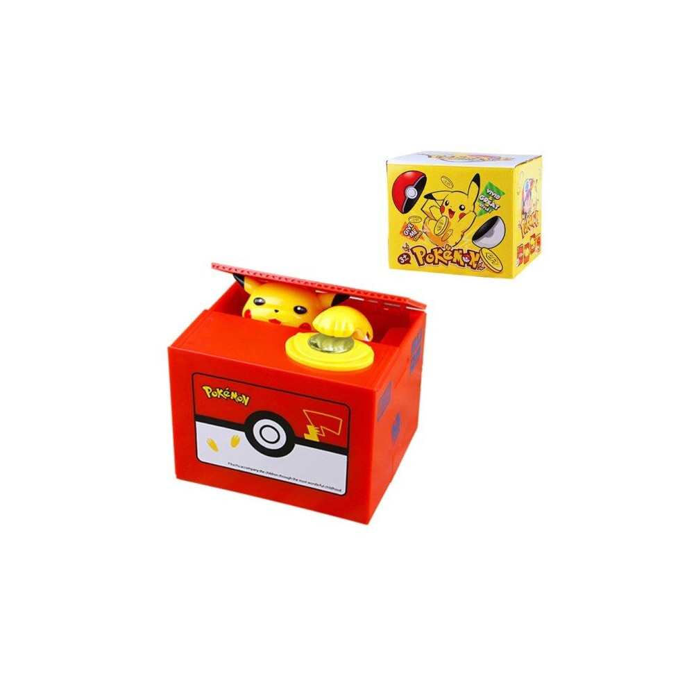 Pokemon Piggy Bank Action Figure Anime Cartoon Pikachu Electronic Plastic Money Box