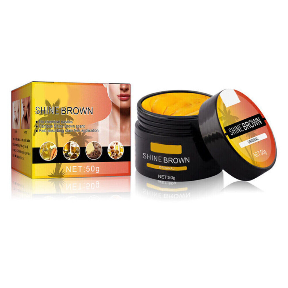 (  A Tanning Cream-50g) SHINE BROWN Premium Tanning Accelerator Cream Sunbed & Outdoor