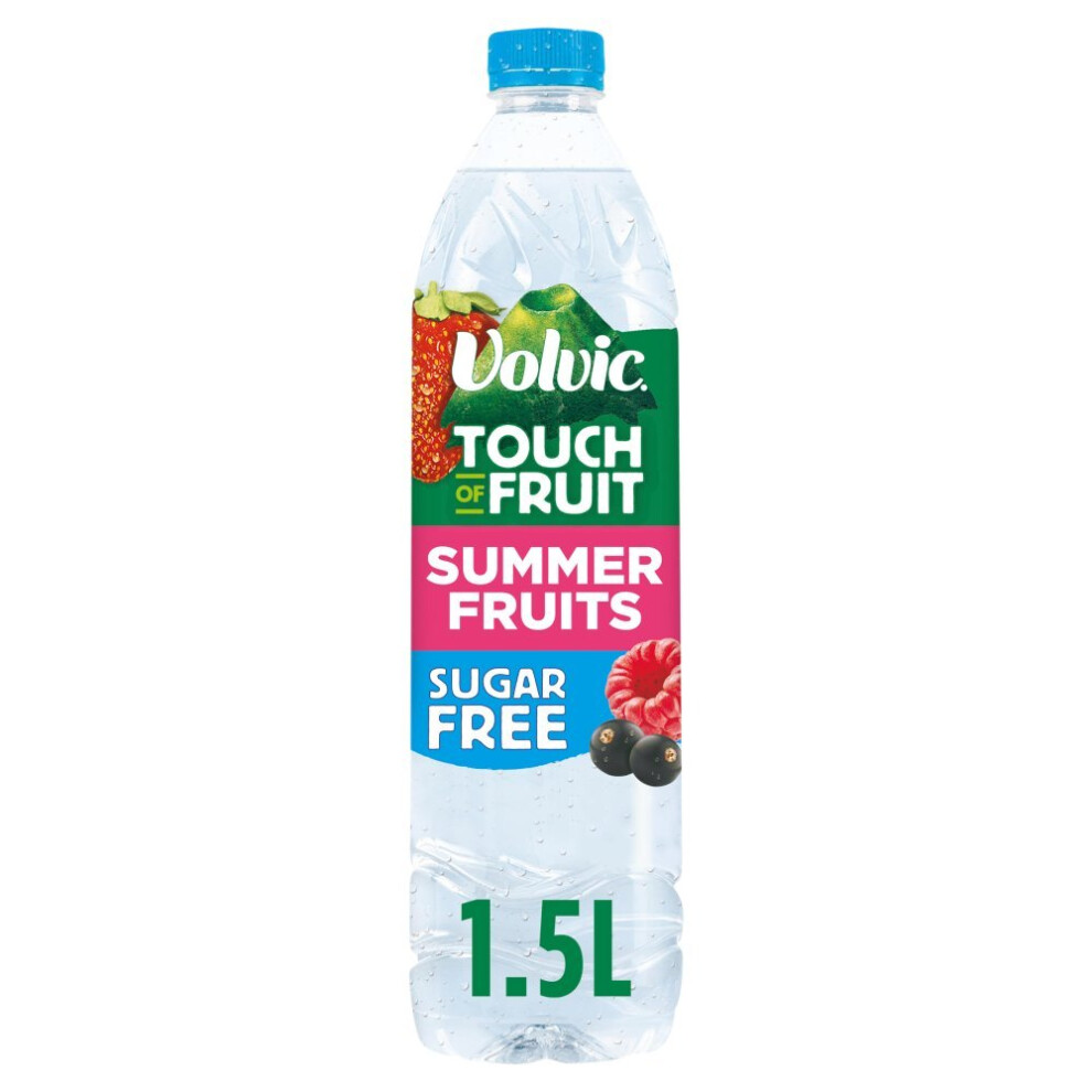 Volvik Volvic Touch Of Fruit Sugar Free Summer Fruits Natural Flavoured Water 1.5L (Pack Of 6)
