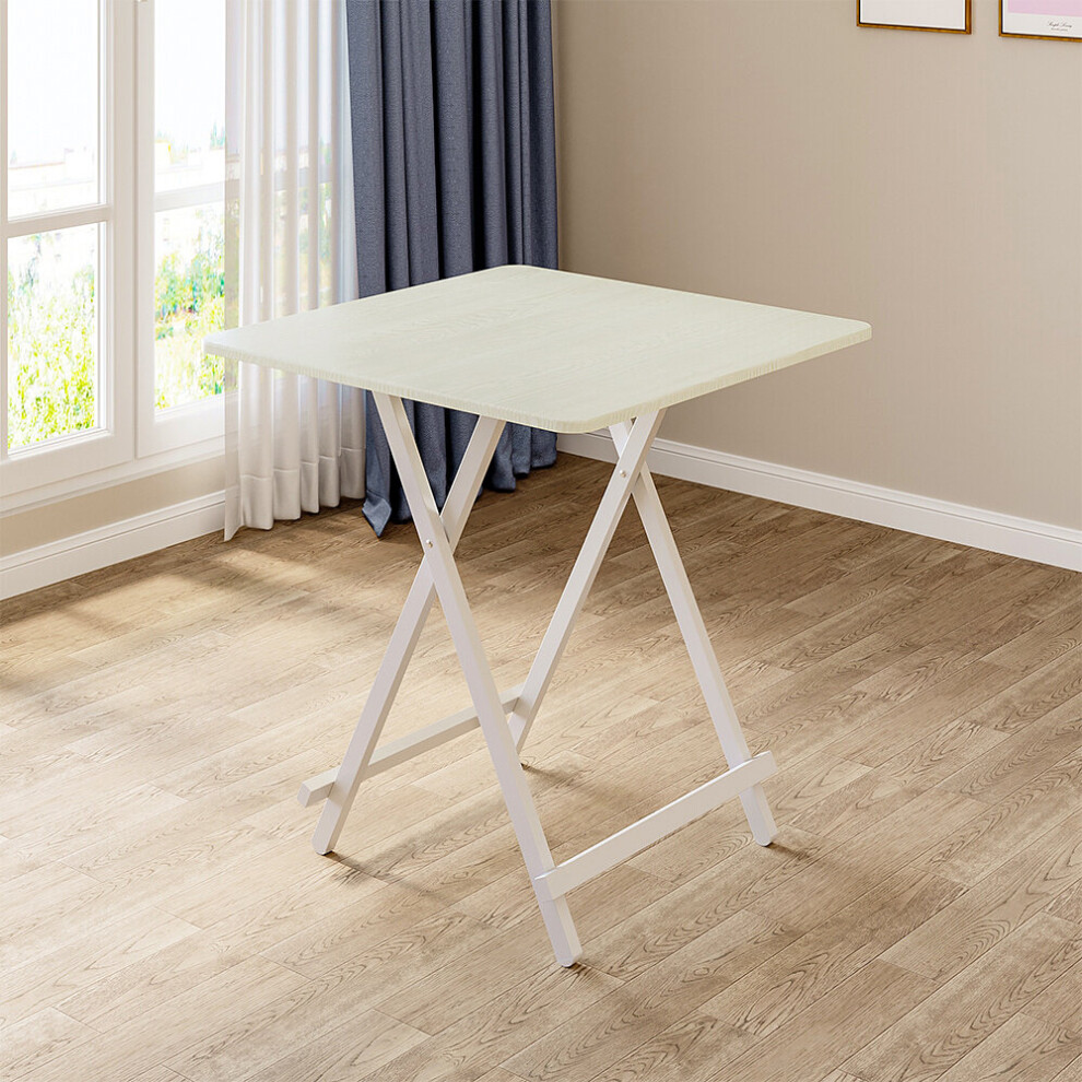 (White) Folding Wooden Dining Table 70x70cm
