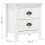 VidaXL vidaXL 2x Solid Wood Pine Bedside Cabinet Hill White Sideboard Side Cabinet 4