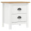 VidaXL vidaXL 2x Solid Wood Pine Bedside Cabinet Hill White Sideboard Side Cabinet 2