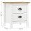 VidaXL vidaXL 2x Solid Wood Pine Bedside Cabinet Hill White Sideboard Side Cabinet 4