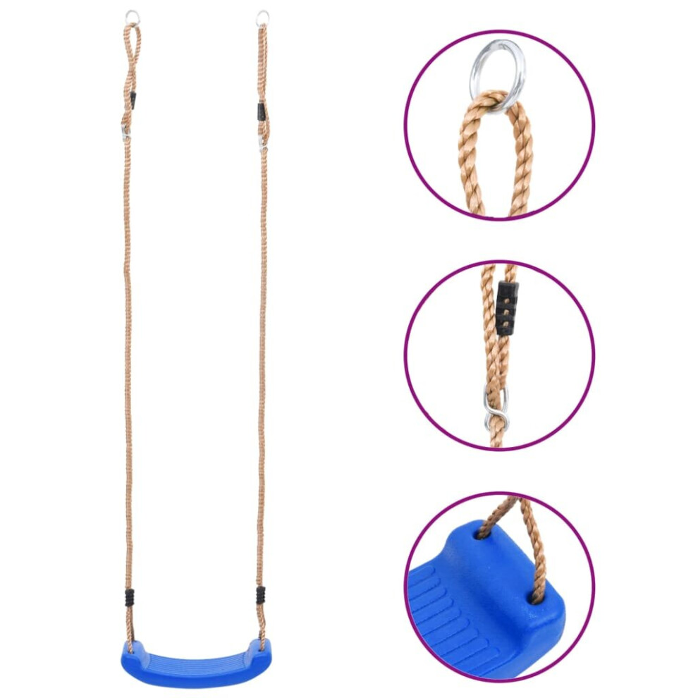 Vidaxl Swing Seat For Children Garden Tree Swing Seat Play Equipment Blue