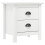 VidaXL vidaXL 2x Solid Wood Pine Bedside Cabinet Hill White Sideboard Side Cabinet 2
