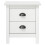 VidaXL vidaXL 2x Solid Wood Pine Bedside Cabinet Hill White Sideboard Side Cabinet 3