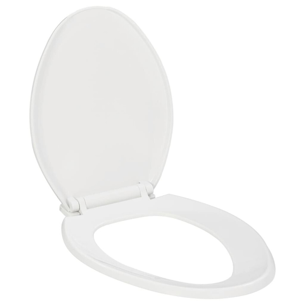 vidaXL Soft-close Toilet Seat with Quick-release Design White WC Bathroom