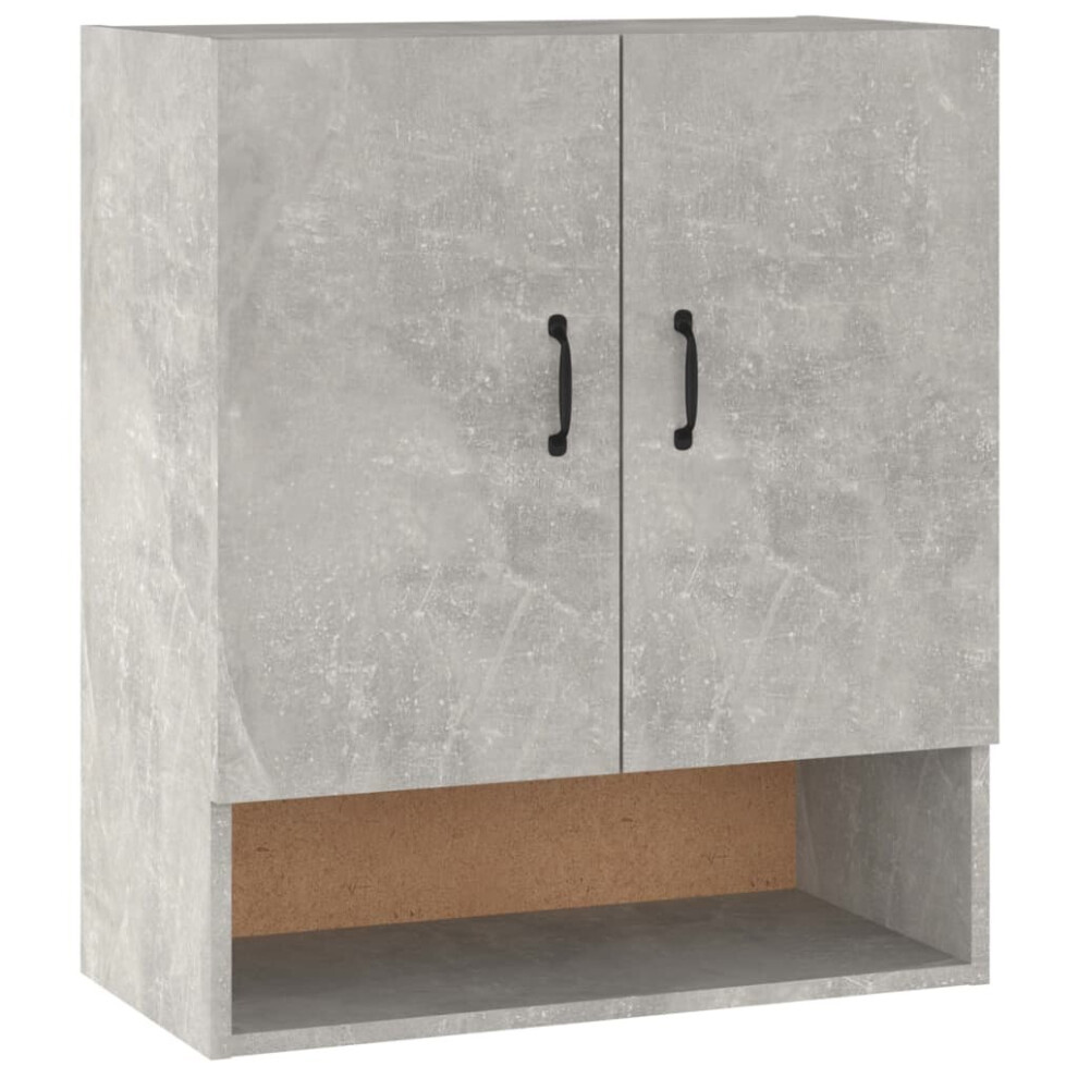 Vidaxl (Concrete Grey) Wall Cabinet Hanging Storage Cabinet Wall Cupboard Engineered Wood