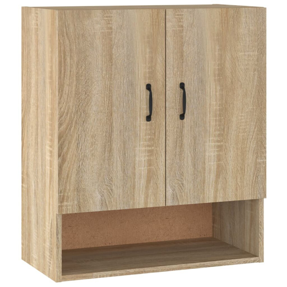 Vidaxl (Sonoma Oak) Wall Cabinet Hanging Storage Cabinet Wall Cupboard Engineered Wood