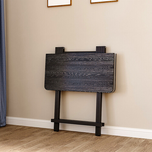 Living And Home (Black) Folding Wooden Dining Table 70x70cm 1