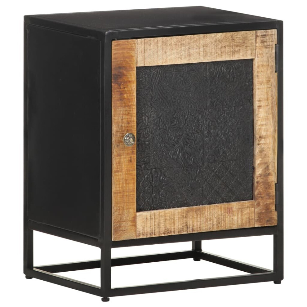 Vidaxl Rough Mango Wood Bedside Cabinet Nightstand Coffee Table Home Furniture