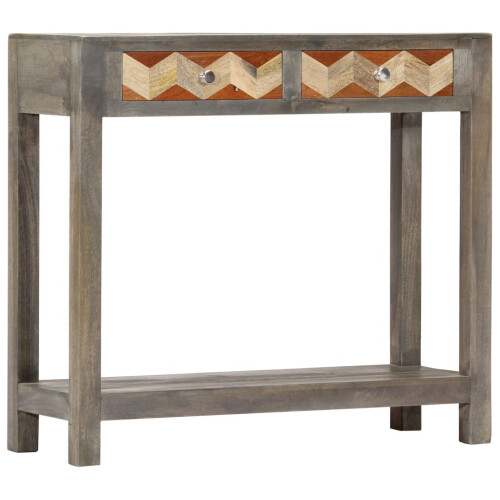 VidaXL vidaXL Solid Mango Wood Console Table Grey 86x30x76cm Side Cabinet Stand Hall