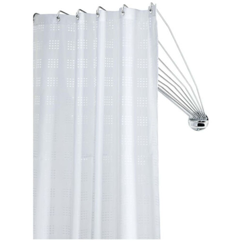 Sealskin Shower Curtain Rail Foldable Bath Closet Hanging System Bathroom