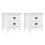 VidaXL vidaXL 2x Solid Wood Pine Bedside Cabinet Hill White Sideboard Side Cabinet 1