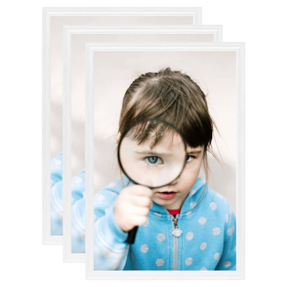 Vidaxl 3X Photo Frames Collage For Table 21X29.7cm Mdf Picture Frame White