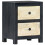 VidaXL vidaXL Solid Mango Wood Hand Carved Bedside Cabinet Grey 40x30x50cm Storage 11