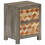 VidaXL vidaXL Solid Mango Wood Bedside Cabinet Grey 40x30x50cm Storage Cupboard Stand 9