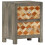 VidaXL vidaXL Solid Mango Wood Bedside Cabinet Grey 40x30x50cm Storage Cupboard Stand 10