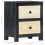 VidaXL vidaXL Solid Mango Wood Hand Carved Bedside Cabinet Grey 40x30x50cm Storage 9
