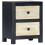 VidaXL vidaXL Solid Mango Wood Hand Carved Bedside Cabinet Grey 40x30x50cm Storage 10