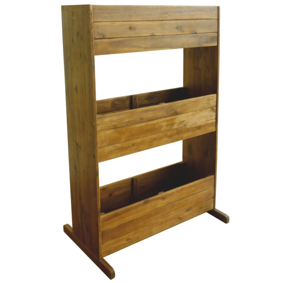 Vidaxl Solid Acacia Wood 3-Tier Garden Raised Bed Outdoor Flower Raised Bed