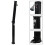 vidaXL foldbar solbruser sort 214 cm 23 L 1
