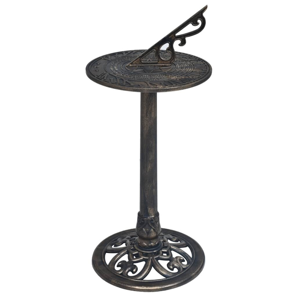 Vidaxl Sundial Plastic Elegant Garden Outdoor Patio Backyard Sundials Bronze