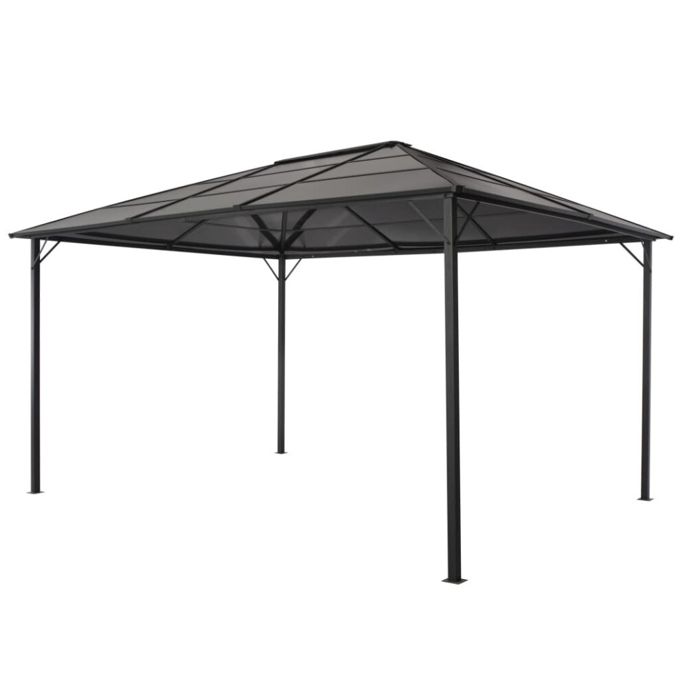 vidaXL Gazebo with Roof Aluminium 4x3x2.6m Black Party Tent Marquee Canopy