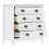 VidaXL vidaXL Solid Wood Pine Sideboard Hill White 79x40x80 cm Storage Organiser 3