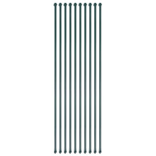 vidaXL 10x Garden Posts 1.5 m Metal Green Fencing Plant Supports Spikes Stakes