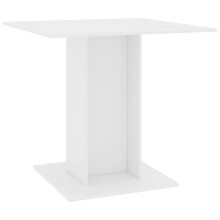 vidaXL White Engineered Wood Dining Table 80x80x75 cm – Minimalist, Durable, Easy-Clean (800252)