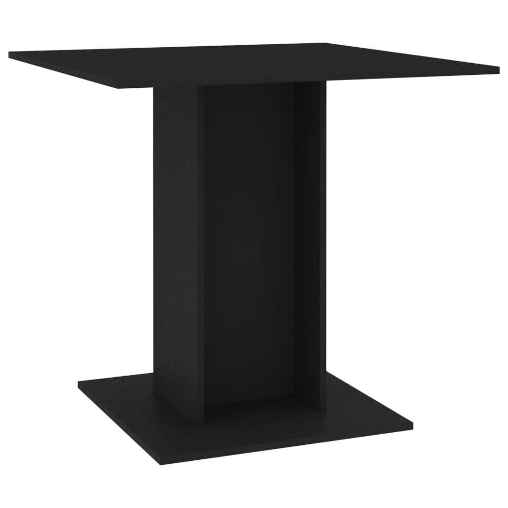 vidaXL Dining Table Black Engineered Wood Kitchen Home Dinner Table Furniture