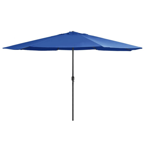 vidaXL Garden Parasol with Metal Pole Sunshade Outdoor Umbrella Azure Blue