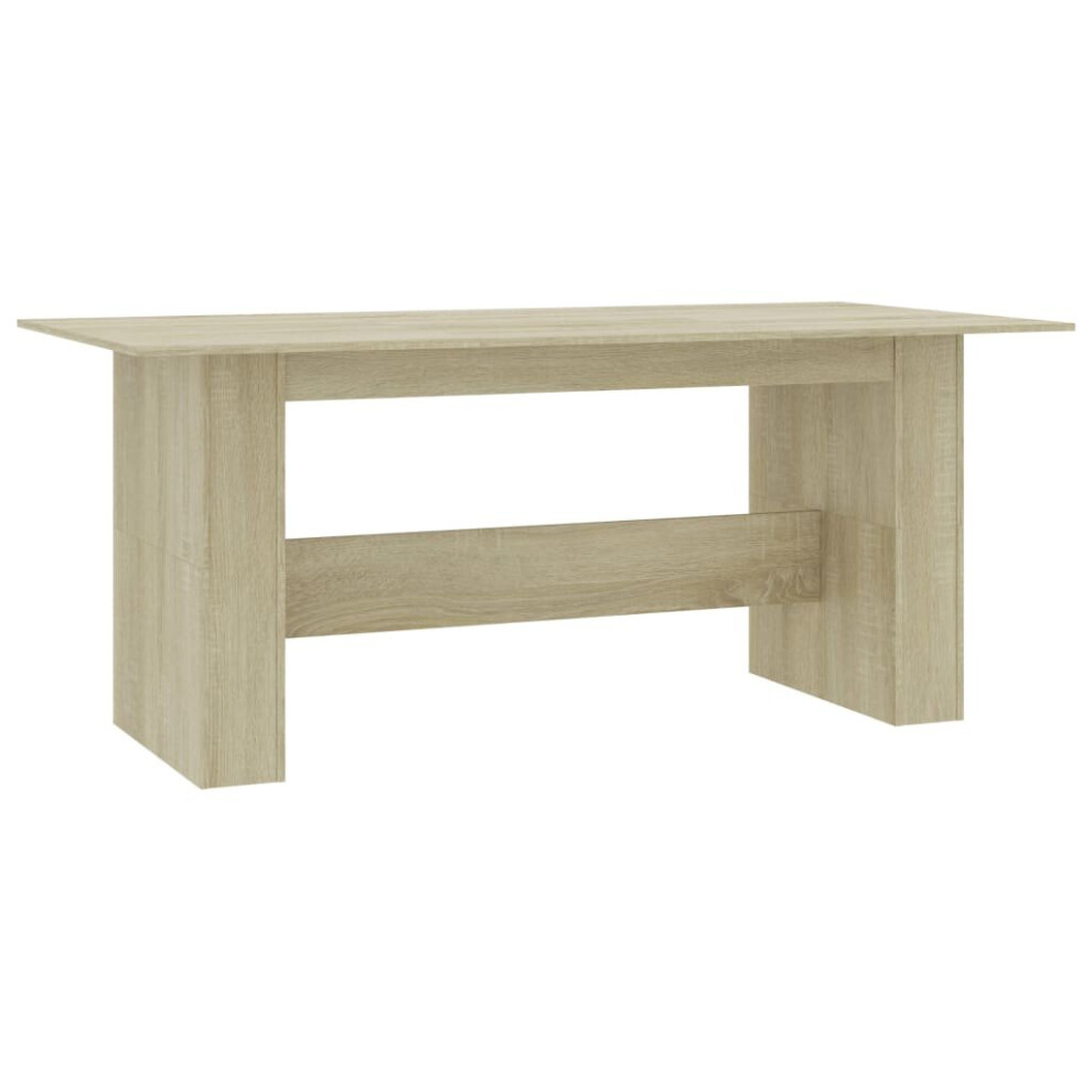 vidaXL Dining Table Sonoma Oak Engineered Wood Kitchen Dining Room Furniture-image-OPC-P5XSB9V-NEW