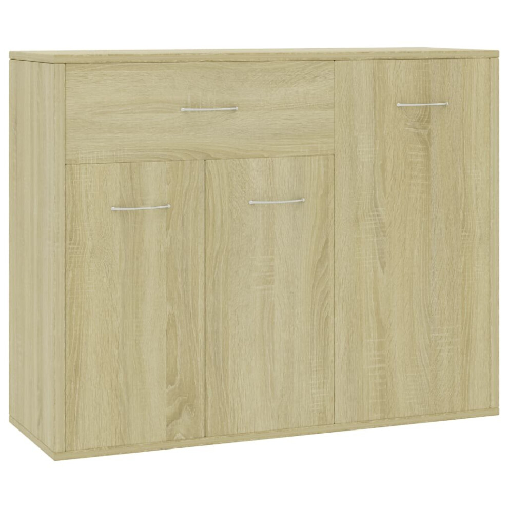 Vidaxl Sideboard Sonoma Oak Engineered Wood Storage Cupboard Home Organiser