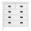 VidaXL vidaXL Solid Wood Pine Sideboard Hill White 79x40x80 cm Storage Organiser 2